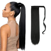 Aplique Rabo de Cavalo Cabelo Liso | Mega Hair - Aplique Rabo de Cavalo Cabelo Liso | Mega Hair - 1B / 55cm - Polideia
